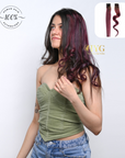 Burgundy Single Clip-in Streaks