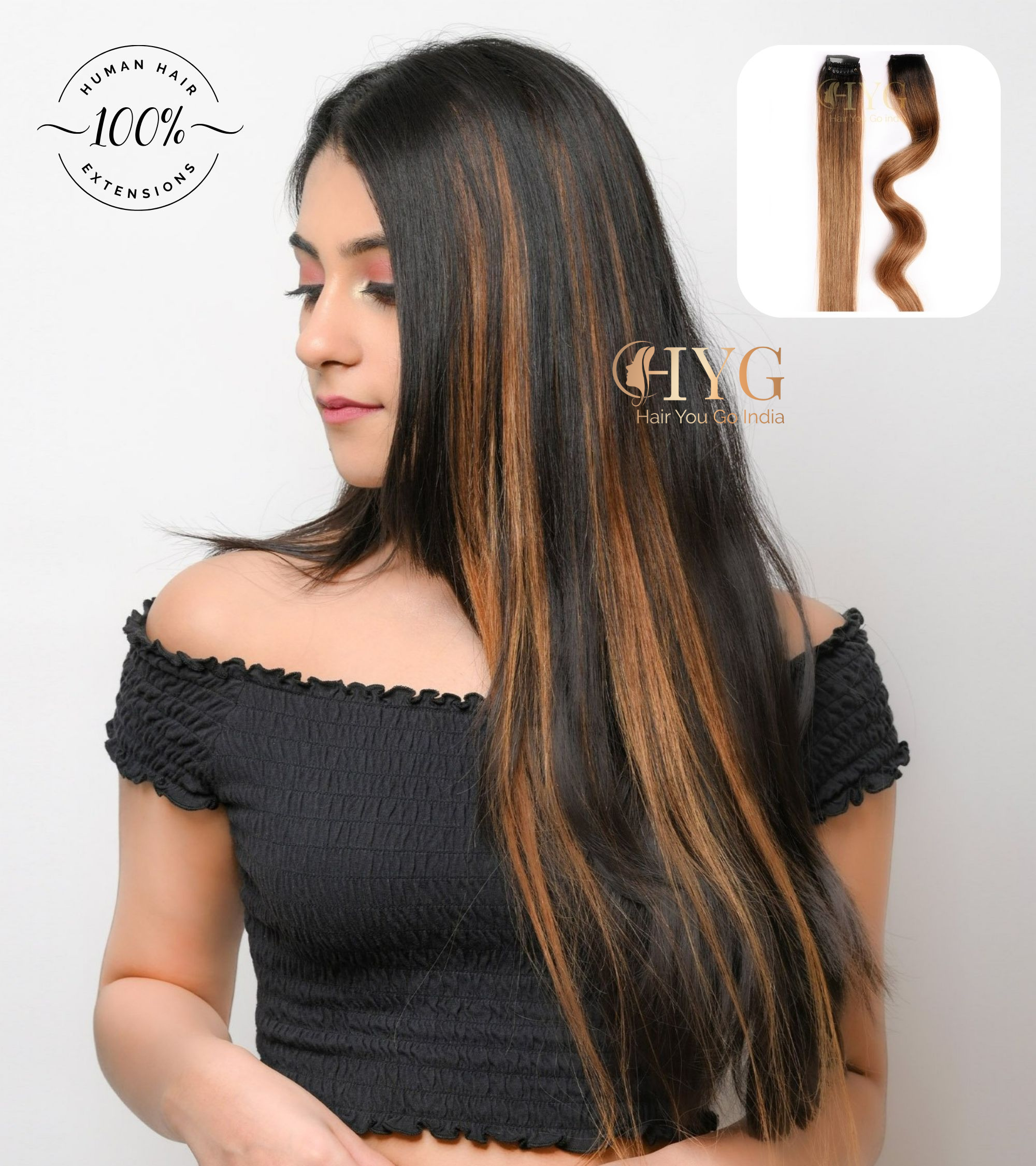 Chestnut Single Clip-in Streaks