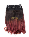 Burgundy Clip-in Coloured Volumizers (Set of 3)