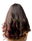 Burgundy Clip-in Coloured Volumizers (Set of 3)
