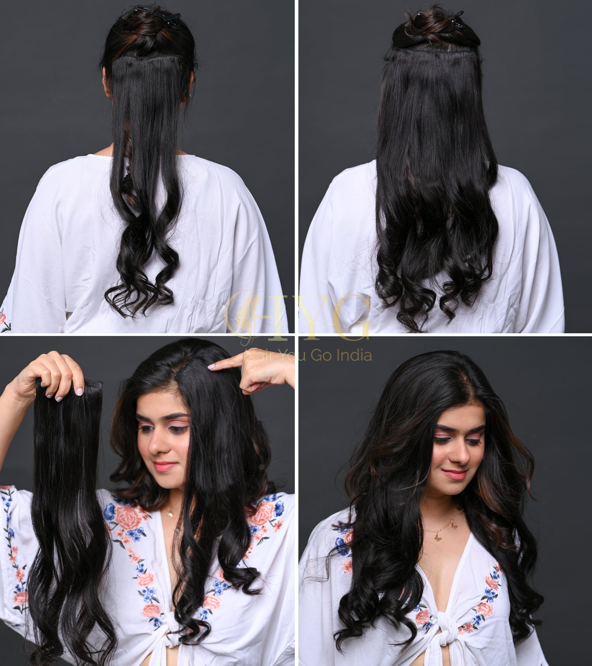 Set of 4 - Long Hair Extensions