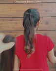 Chocolate Brown Claw Clip Ponytail