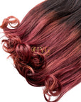 Burgundy Clip-in Coloured Volumizers (Set of 3)