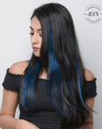 Blue Single Clip-in Streaks